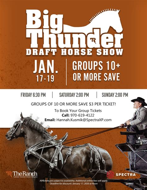 big thunder draft horse show 2024 tickets